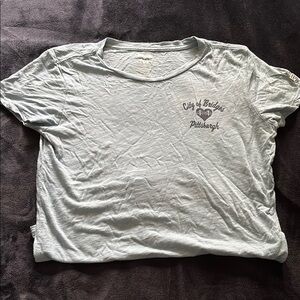 Gray and White Relaxed Short Sleeve T-Shirt